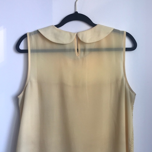 Yellow collared lace blouse - Picture 4 of 5